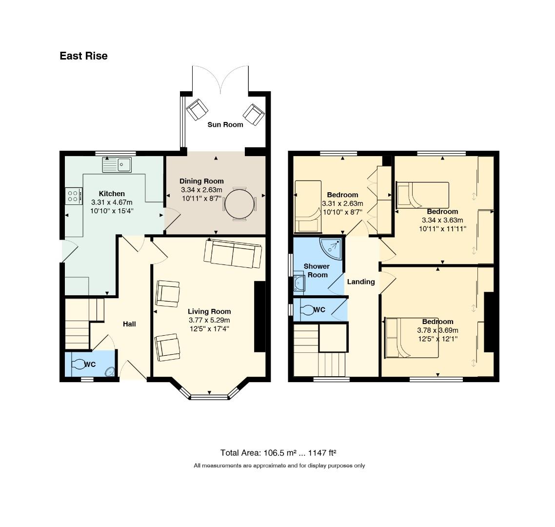 Floorplan for East Rise, Cardiff
